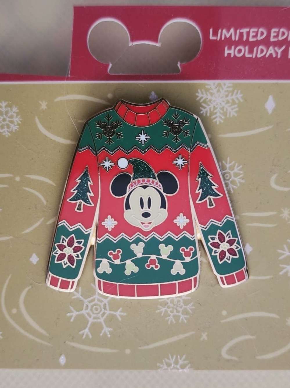 Disney Mickey Mouse Limited Esition Holiday Sweater Pin